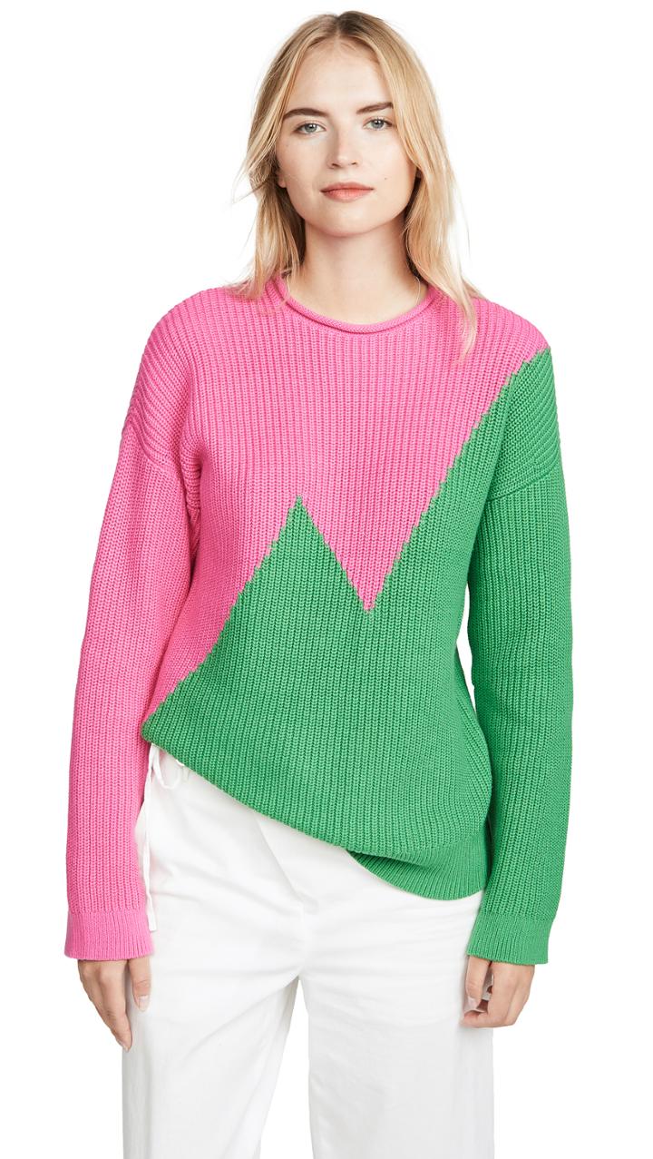 Victor Glemaud Long Sleeve Combo Sweater