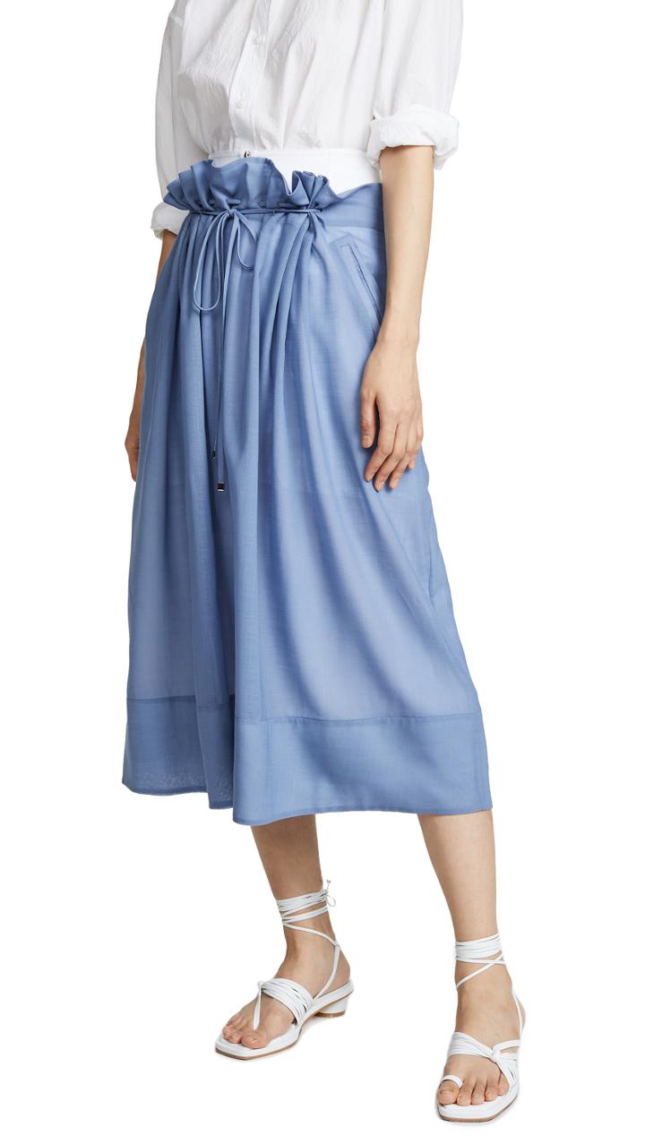 Tibi Double Waist Overlay Skirt