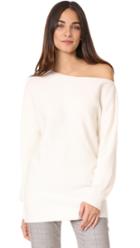 Theory One Shoulder Ribbed Sweater