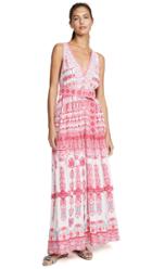 Rococo Sand Pink Multi V Neck Dress