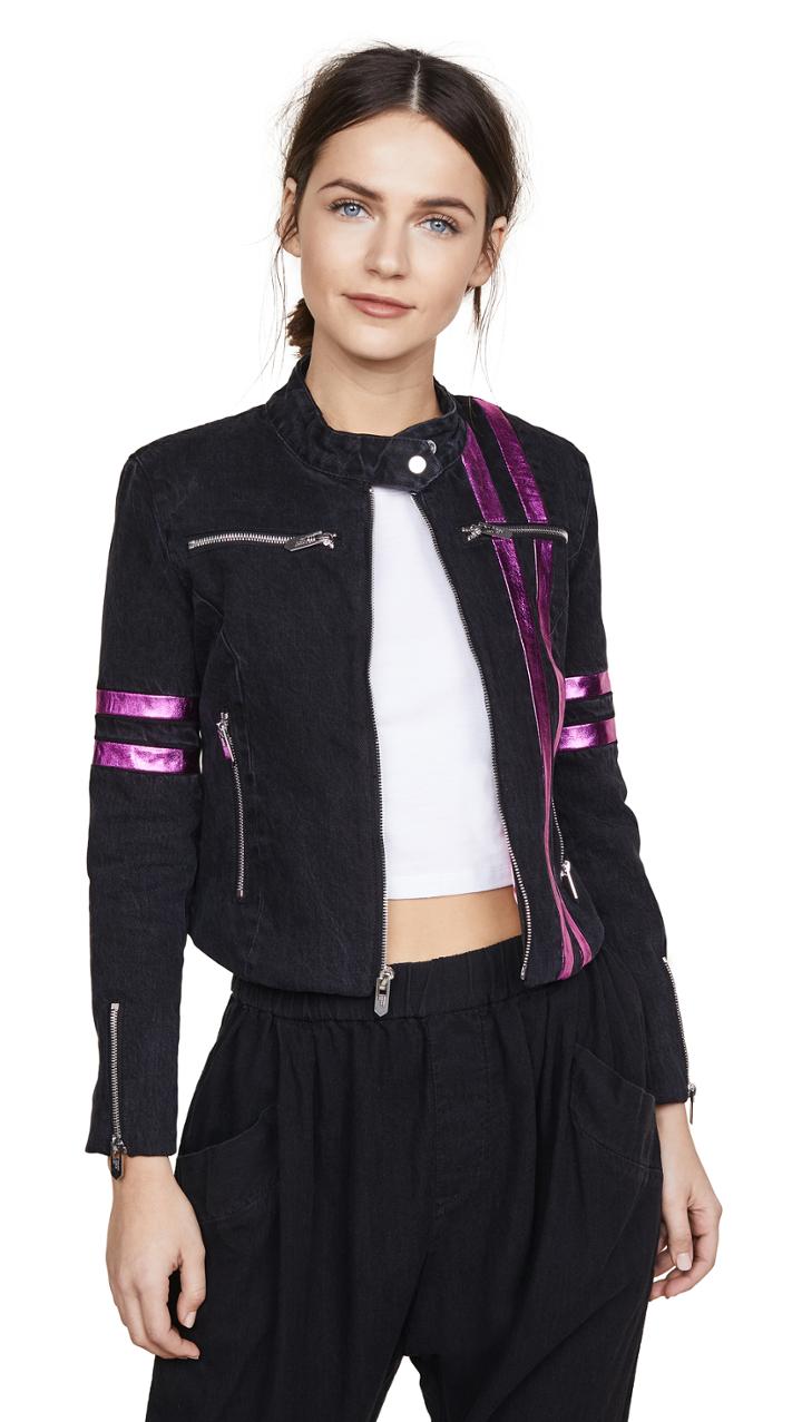 The Mighty Company Florence Biker Crop Jacket