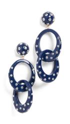 Lele Sadoughi Interlocking Oval Hoop Earrings