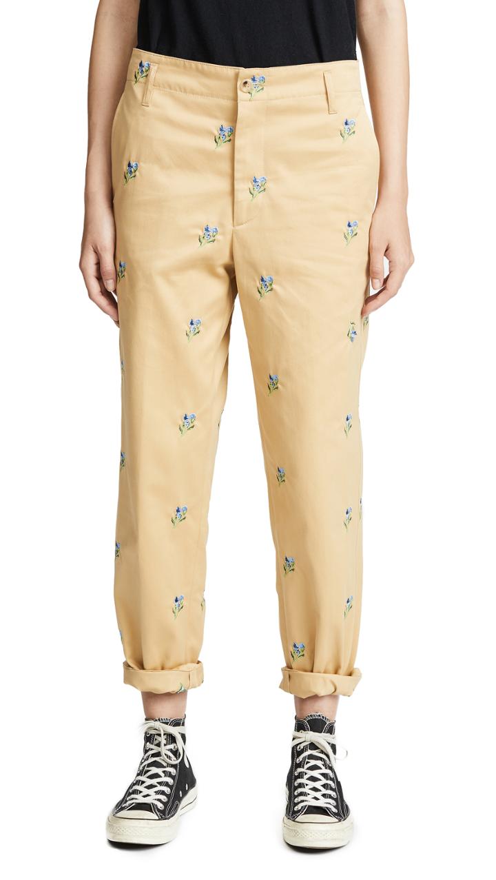Golden Goose Chino Pants With Embroidery