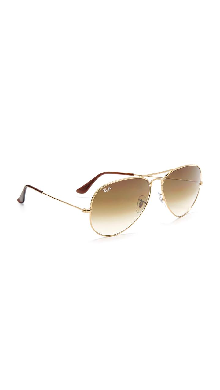 Ray Ban Rb3025 Oversized Classic Aviator Gradient Sunglasses