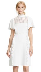 Giambattista Valli High Neck Ruffle Trim Dress