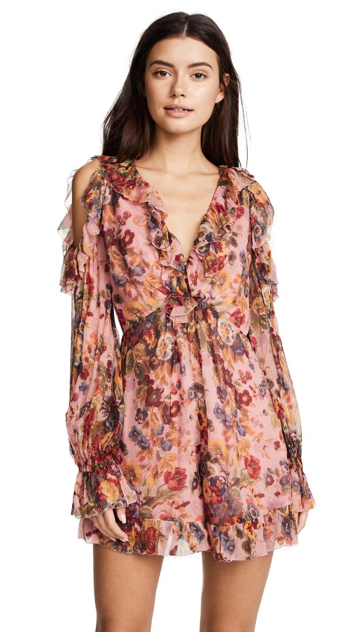 Zimmermann Lovelorn Frill Playsuit Cover Up