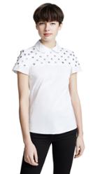 Red Valentino Collared Embellished Blouse