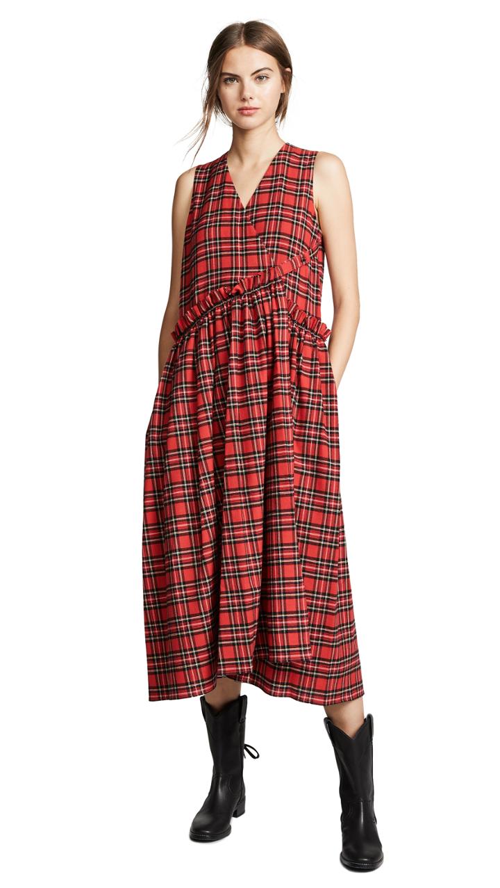 Golden Goose Plaid Dress Alba