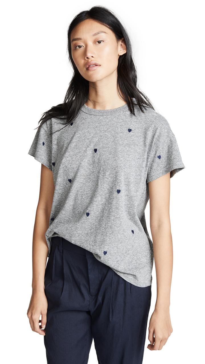 The Great The Boxy Crew With Heart Embroidery