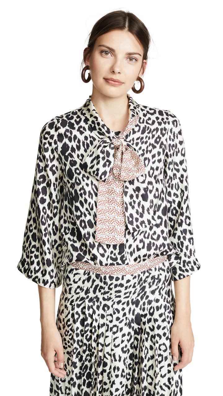 La Prestic Ouiston Naviglio Blouse With Tie Neckline