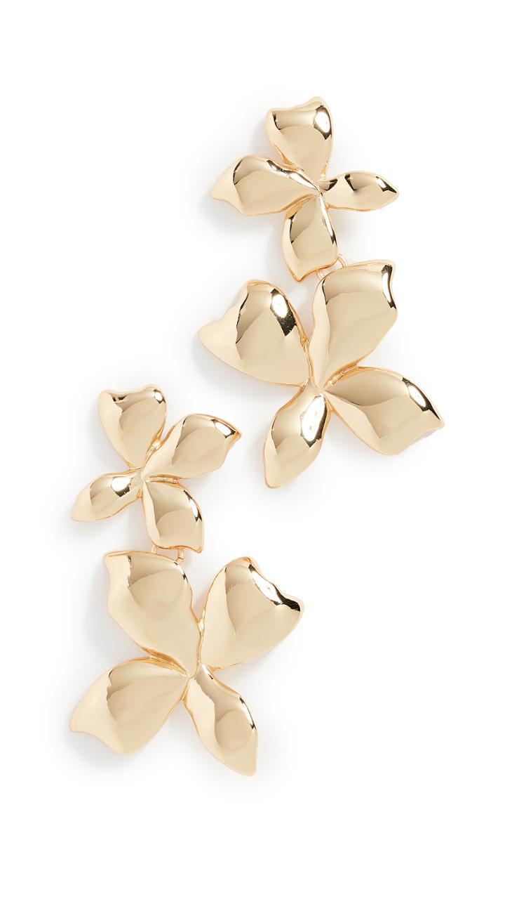 Baublebar Metal Petals Flower Earrings