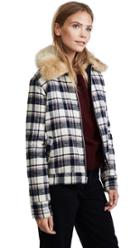 Jenni Kayne Fur Flannel Zip Jacket
