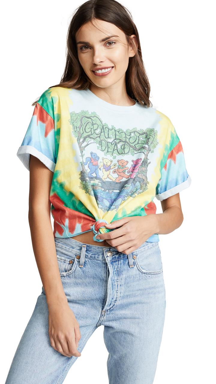 Alice Olivia Jeans Wayne Oversized Tie Front Tee