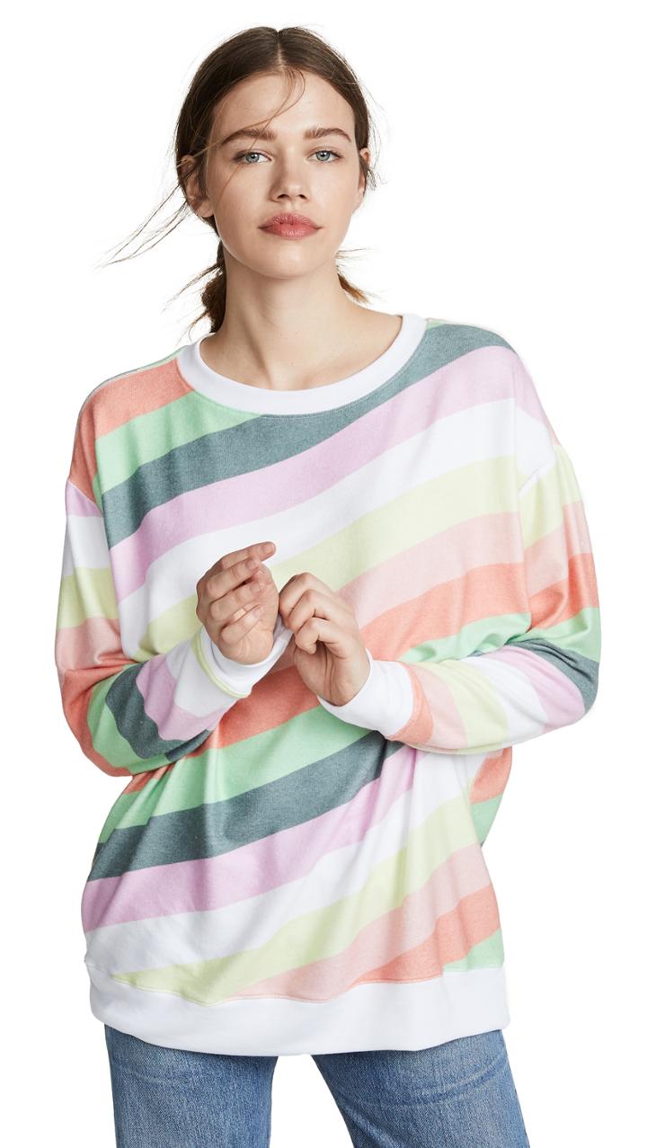 Wildfox Roadtrip Sorbet Stripe Sweatshirt
