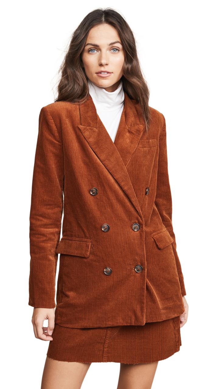 Blank Denim Corduroy Bf Blazer
