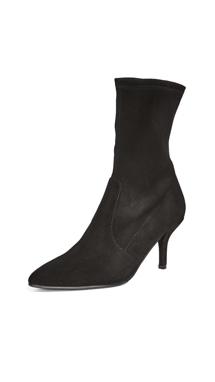 Stuart Weitzman Cling Kitten Heel Booties