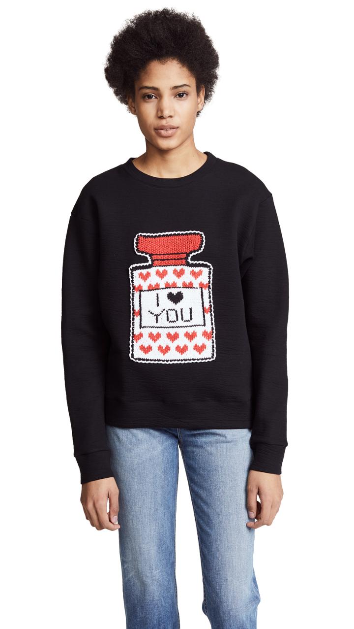 Michaela Buerger I Love You Perfume Bottle Sweatshirt