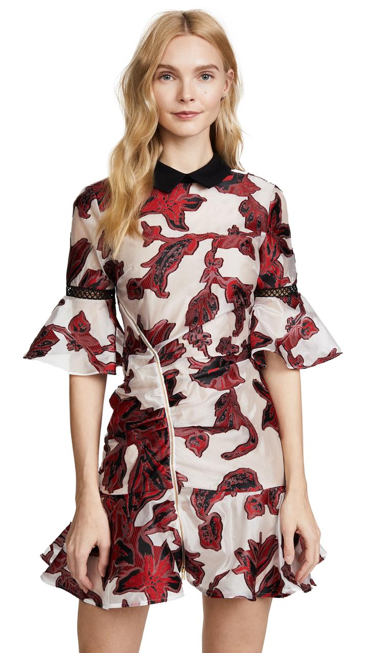 Self Portrait Floral Fil Coupe Dress