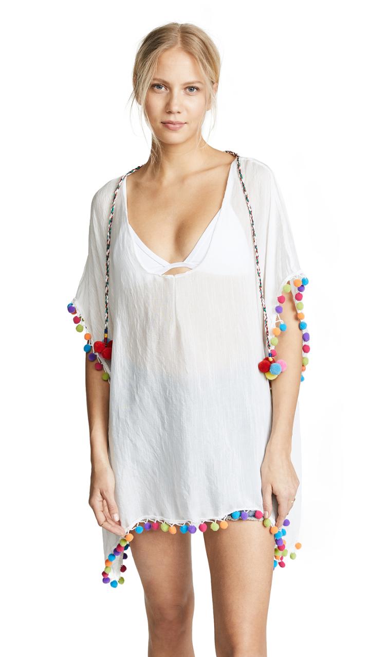 Bindya Caftan With Pom Poms