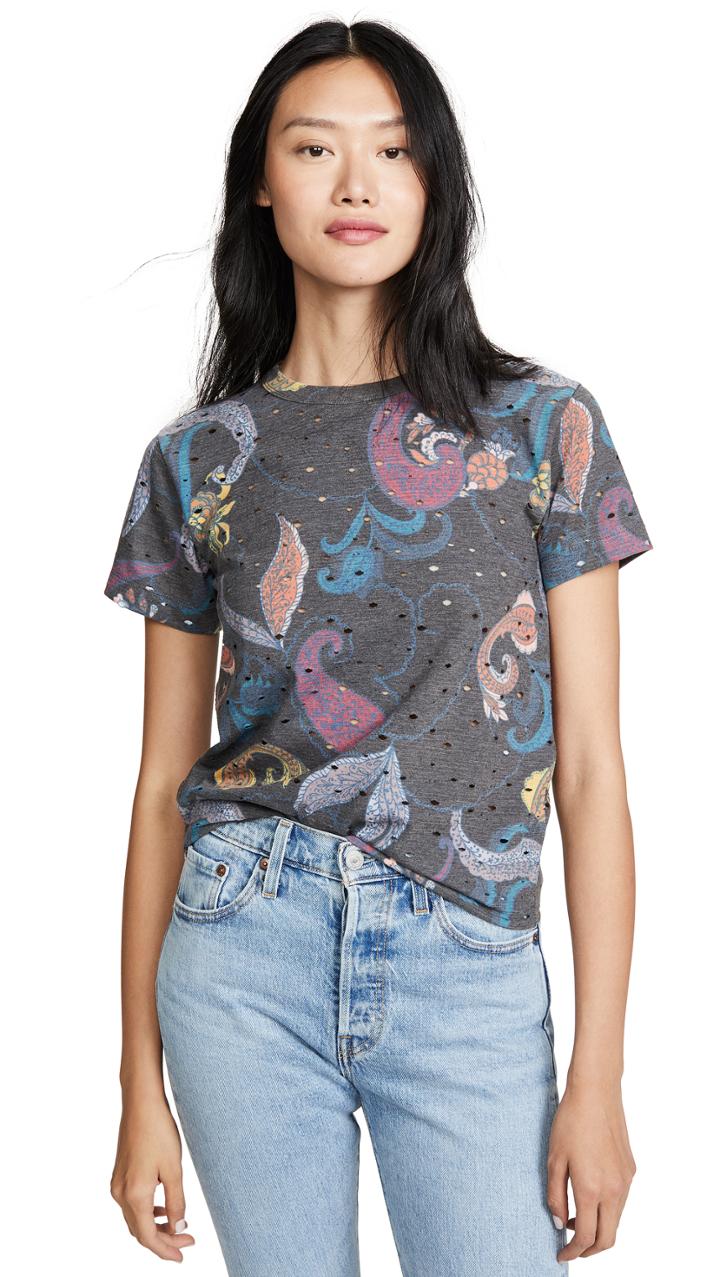 See By Chloe Paisley Distressed Tee