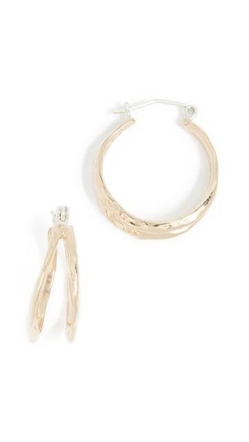 Odette New York Joined Ridge Hoop Earrings