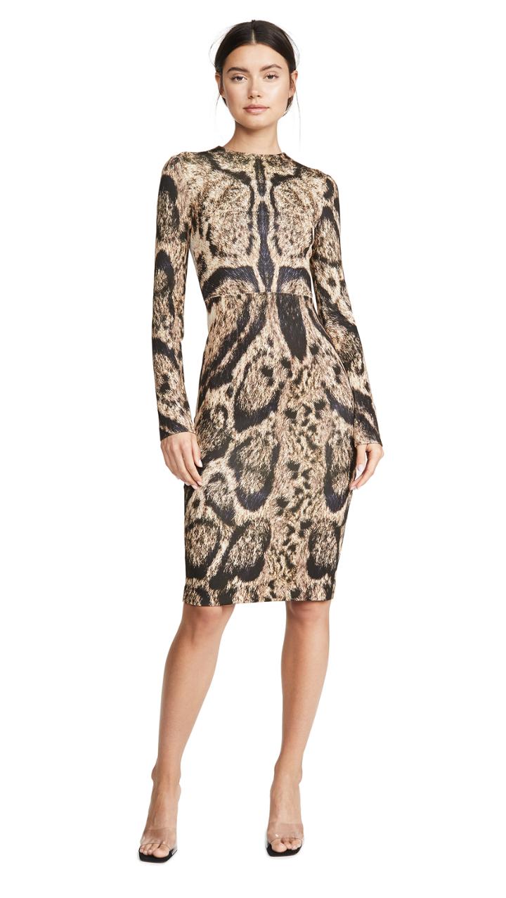 Yigal Azrouel Clouded Leopard Print Dress