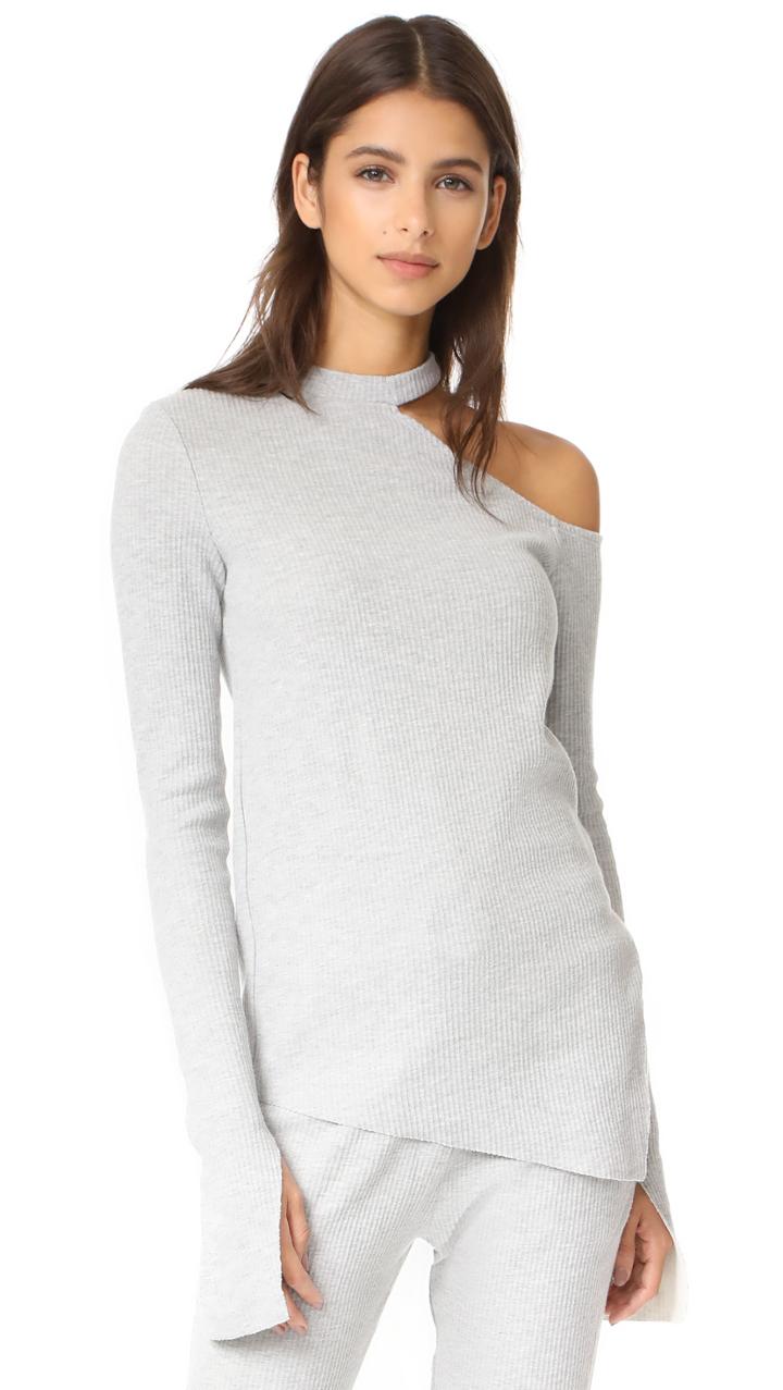 Twenty Tees Frazier Rib Open Shoulder Sweater
