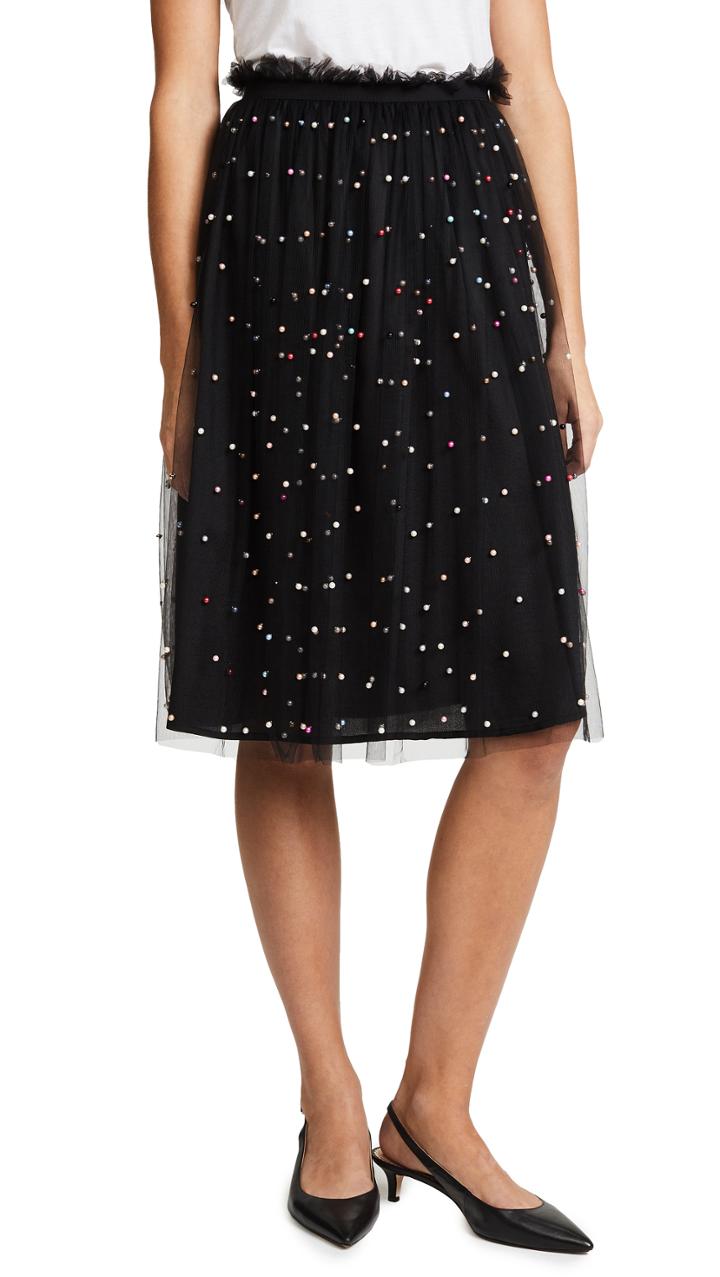Re:named Re: Named Imitation Pearl Tutu Midi Skirt