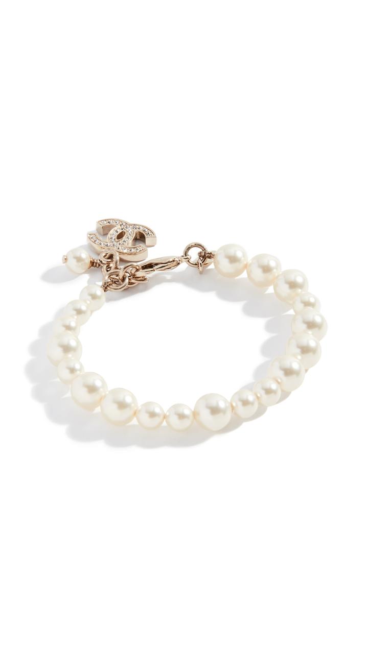What Goes Around Comes Around Chanel Crystal Cc Bracelet