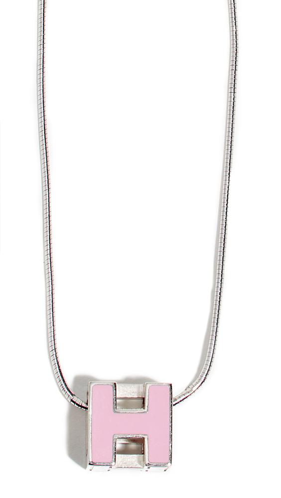 What Goes Around Comes Around Hermes Caged H Necklace