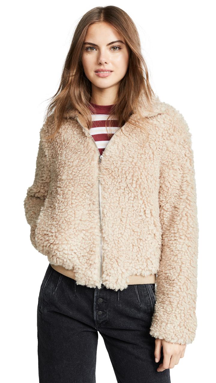 Endless Rose Faux Shearling Jacket