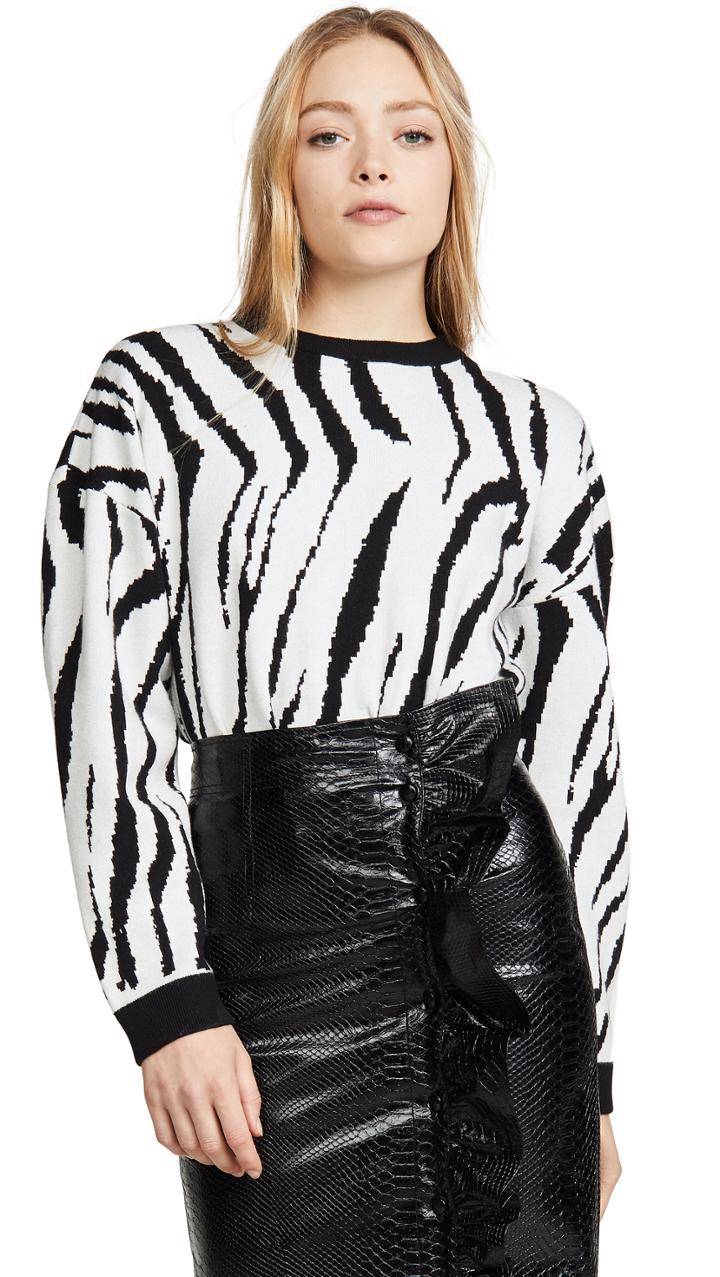 Endless Rose Zebra Pattern Sweater