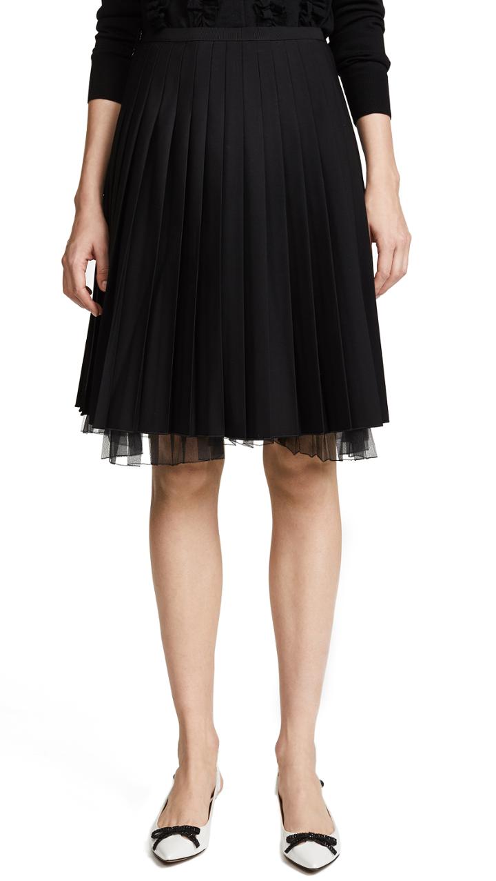 Marc Jacobs Pleated Wool Skirt