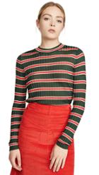 Scotch Soda Maison Scotch Striped Rib Knit Sweater