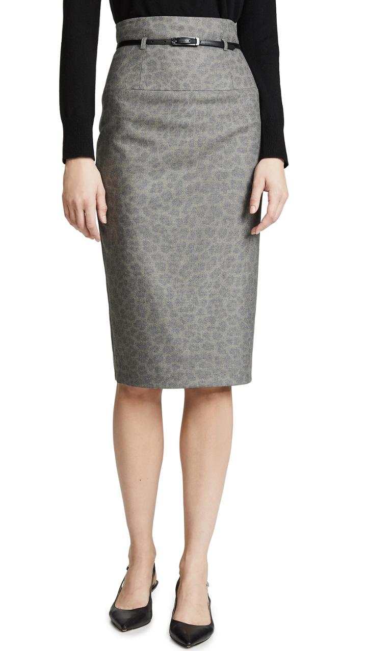 Black Halo High Waist Pencil Skirt