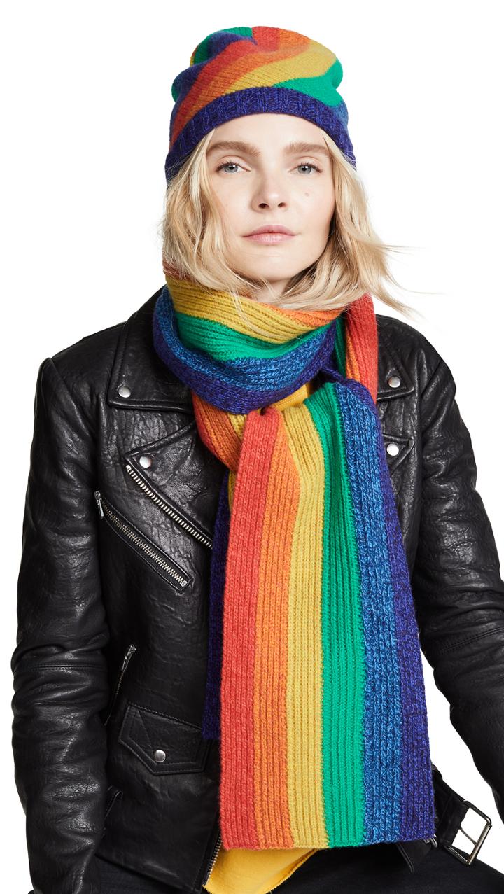 Acne Studios Rainbow Stripe Scarf