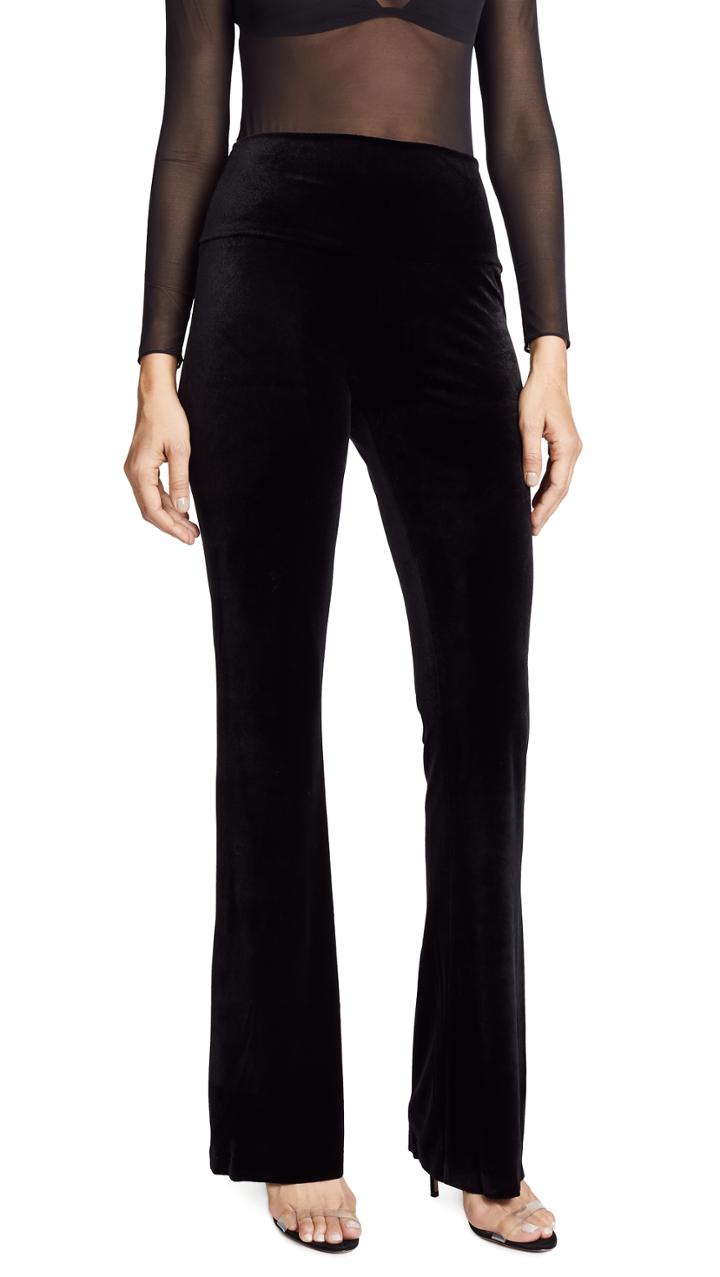 Norma Kamali Velvet Boot Pants