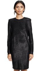 Michelle Mason Long Sleeve Mini Dress With Crystals