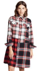 Mcq Alexander Mcqueen Patched Tartan Shirt Dress