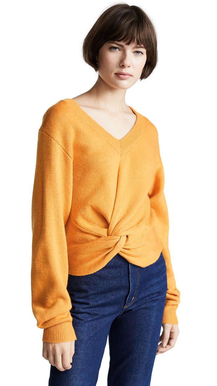 Astr The Label Twist Front Sweater