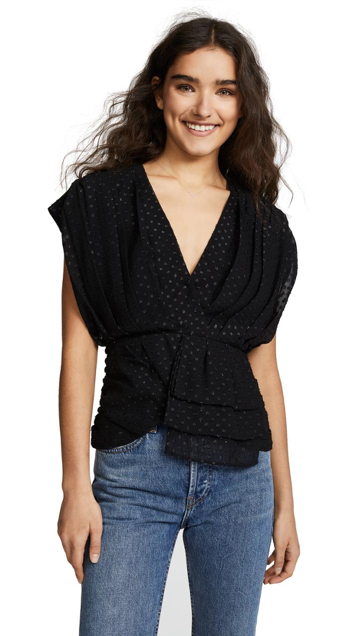 Valencia Vine Gathered Front Blouse