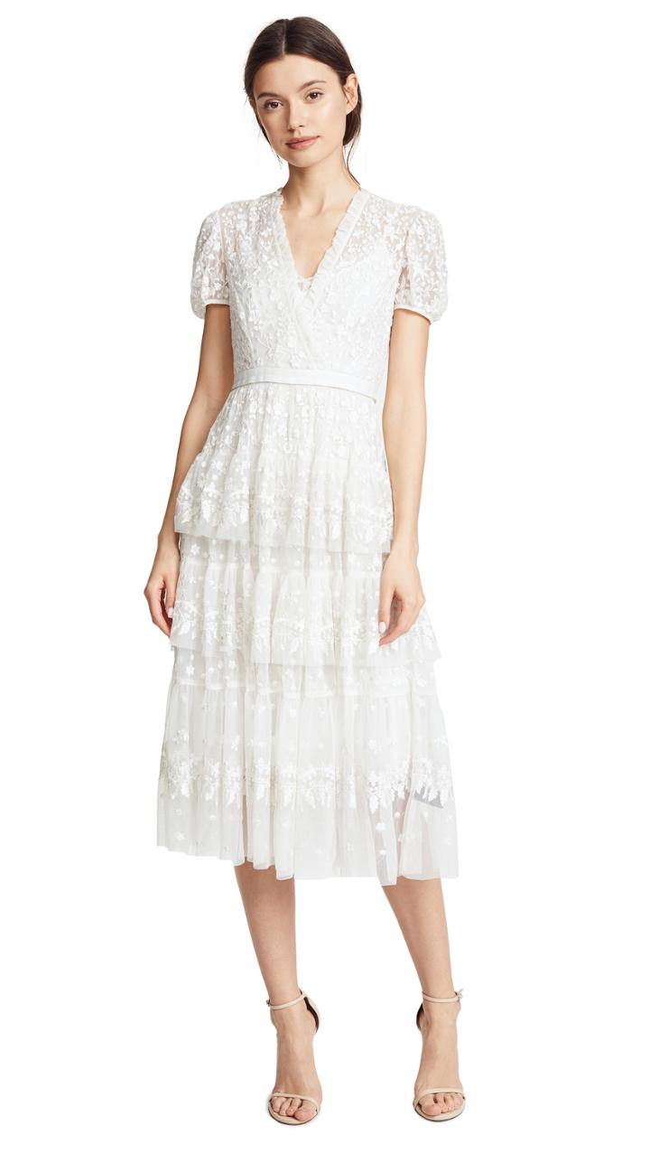 Needle Thread Layered Lace Gown