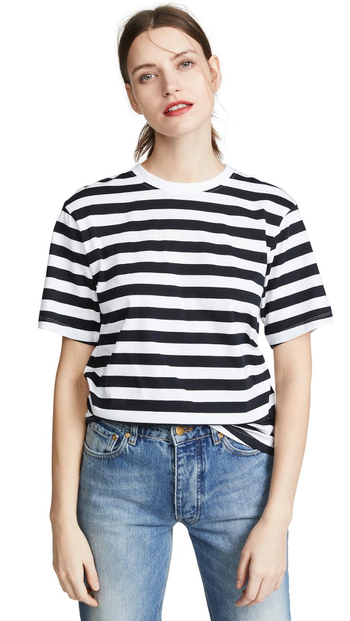 Victoria Victoria Beckham Striped Victoria Tee