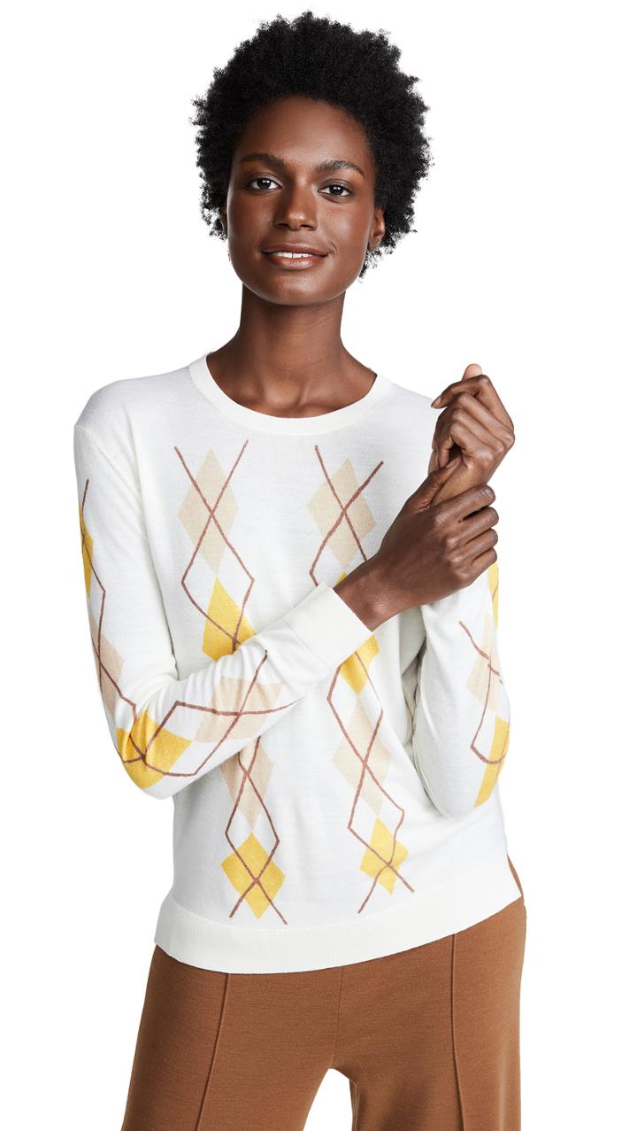 Pringle Of Scotland Merino Wool Argyle Sweater