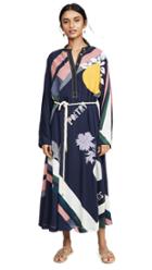 Tory Burch Scarf Print Embroidered Dress