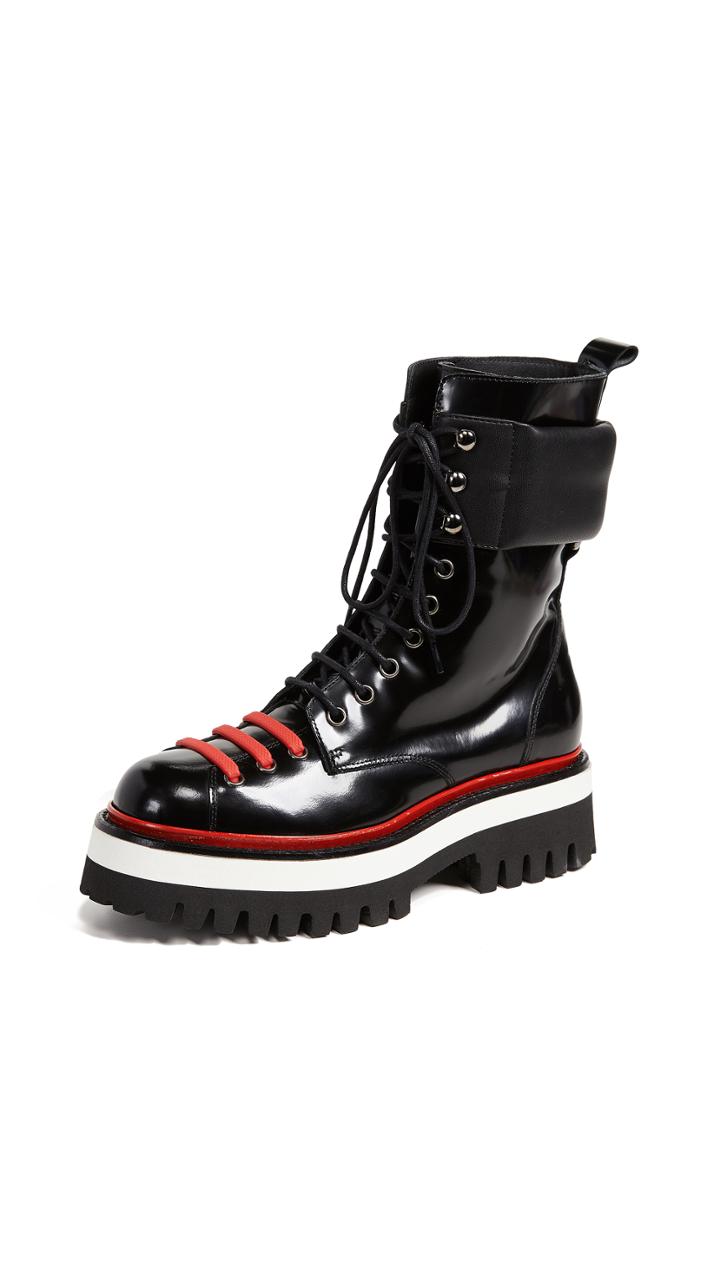 Msgm Lace Up Boots