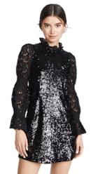 Sea Sequined Long Sleeve Dress