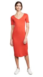 Three Dots Open V Neck Dress