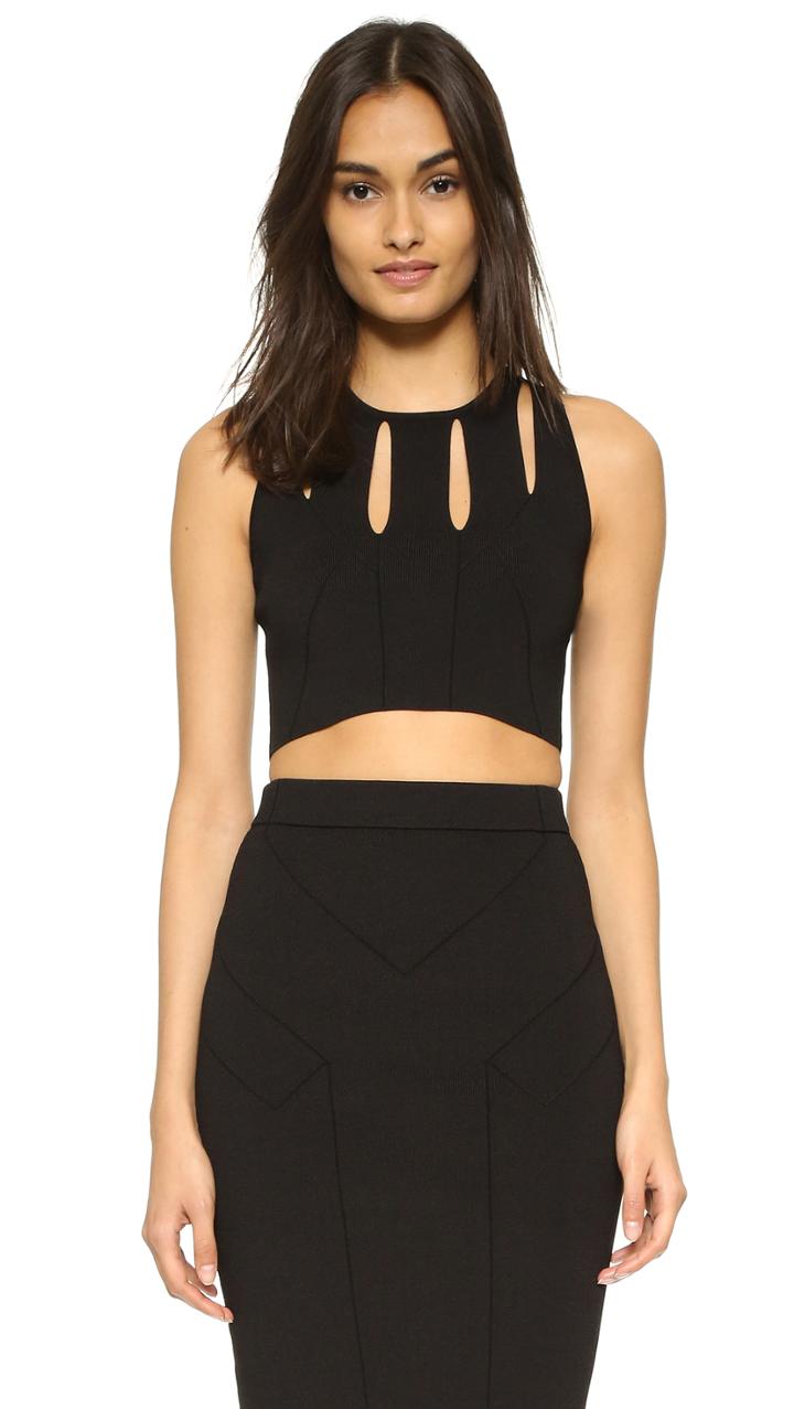 Cushnie Et Ochs Cropped Sleeveless Top