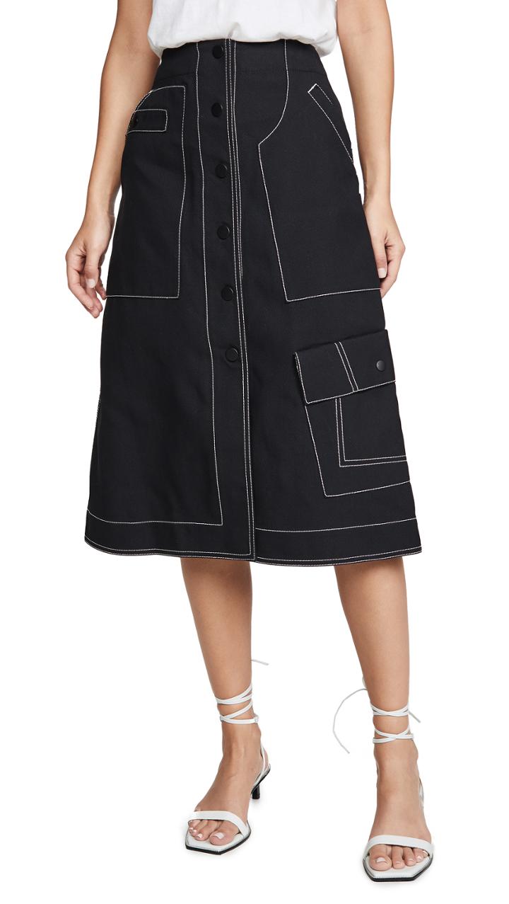 3 1 Phillip Lim High Waisted Midi Skirt